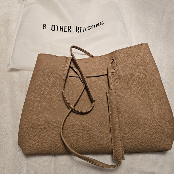 8 Other Reasons Slouchy Tan Leather Tote Bag - Picture 3 of 6